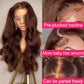 SUPER DEAL Chocolate Brown Transparent 13x6 Lace Front 5x5 Glueless Ready To Go Human Hair Wigs Brazilian Body Wave