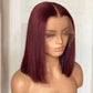 99J Burgundy Colored Gluless Lace Human Hair Wigs