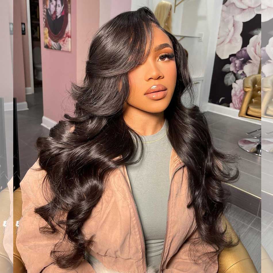 SUPER DEAL ! Transparent 5x5 13x6 Lace Front Closure Human Hair Wig Brazilian Body Wave Thequeenleora Recommend