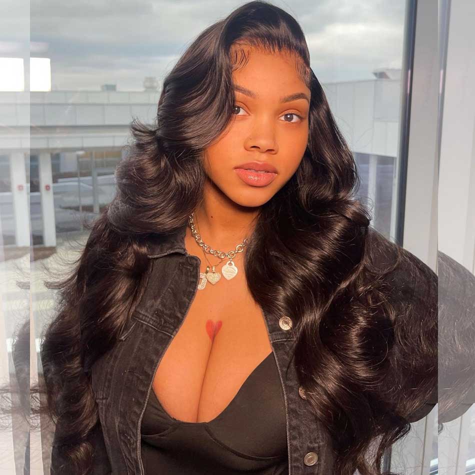 180% Density 5x5 13x4 Invisiable HD Full Lace Frontal Closure Body Wave Human Hair Wigs