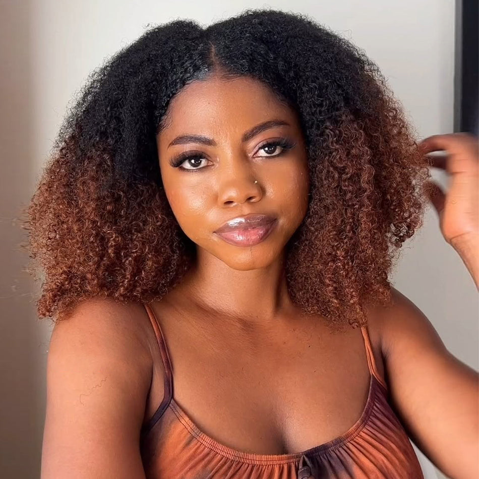 Natural Curly Seamless V-Part Wig Can Be Weared No Leave Out, No Crochet