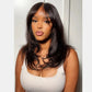 250% Density Curtain Bangs And Layered Cut Design Glueless Lace Wig