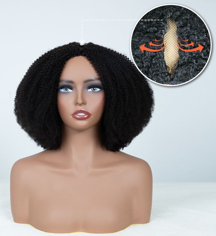 Afro Kinky Curly Seamless V-Part Wig