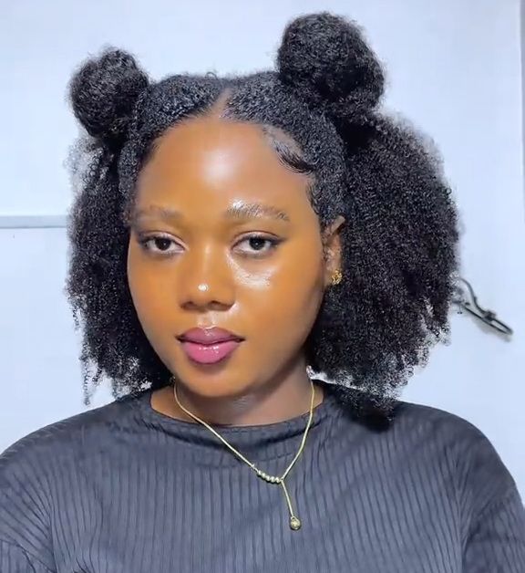 Afro Kinky Curly Seamless V-Part Wig