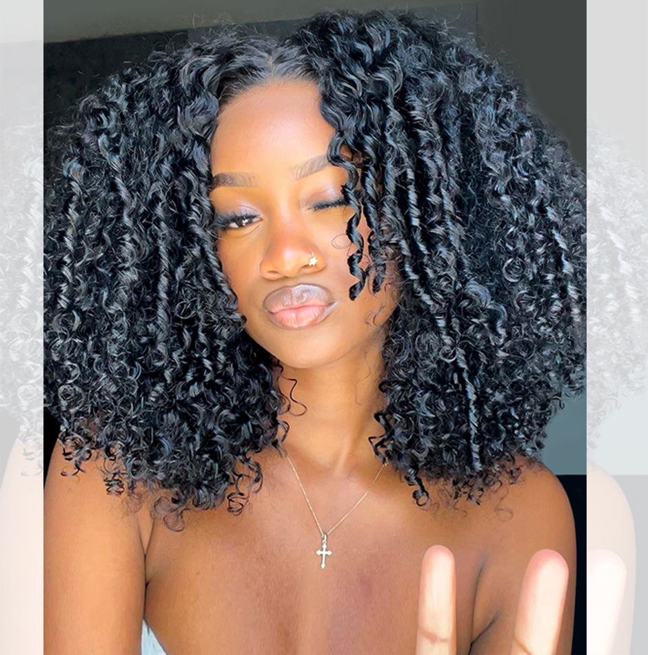 Big Retro Curly Wigs Double Drawn Weft Made 250% Density Human Hair Wigs