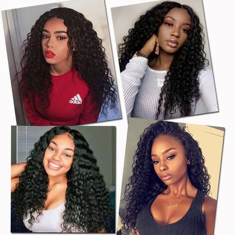 10A Brazilian Deep Wave Hair 1/3/4 Bundles Deal 100% Remy Human Hair Weave