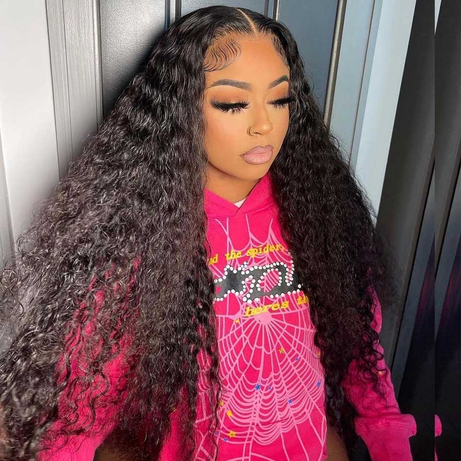 Transparent 13x6 Lace Front Closure Wig 5x5 Ready To Go Human Hair Deep Wave Wig