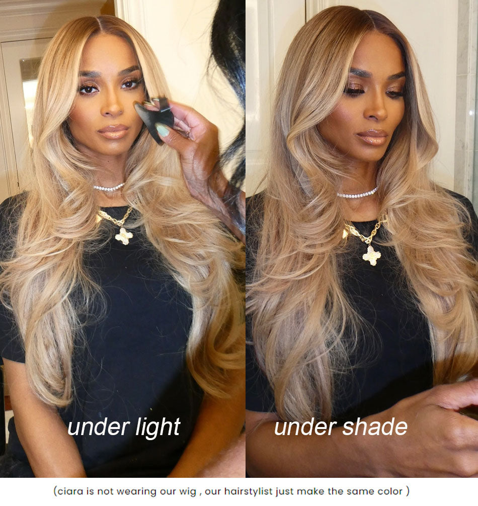 10A 250% Density Ombre P10/613 13x6 Lace Front Human Hair Wig Body Wave