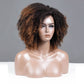 Dip Dyed Golden Colored Coily Glueless Lace Wigs