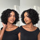Retro Curly Human Hair Wig With Bangs-006