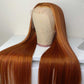 Ginger Blonde Colored 13x6 Lace Front Closure Wig 5x5 Glueless Ready To Go Human Hair Wigs