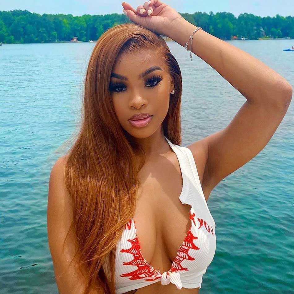 Ginger Blonde Colored 13x6 Lace Front Closure Wig 5x5 Glueless Ready To Go Human Hair Wigs