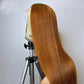 Ginger Colored 13x6 HD Transparent Lace Front Wig 5x5 Glueless Ready To Go Brazilian Straight Hair Queenleora Recommend