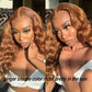 Ginger Colored 13x6 Lace Front Closure Wig 5x5 Glueless Ready To Go Human Hair Wigs Body Wave