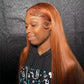 Copper Brown Colored 13x6 Lace Front Closure Wig 5x5 Glueless Ready To Wear Human Hair Wigs