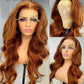 Orange Ginger Colored 13x6 Lace Front Closure 6x5 Glueless Ready To Go Human Hair Wigs