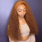 Ginger Colored 13x6 Lace Front Closure Wig 5x5 Glueless Ready To Wear Human Hair Wigs