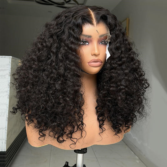 Top 10A Big Curly Wigs Double Drawn Weft Made 250% Density Water Curly Human Hair Wigs