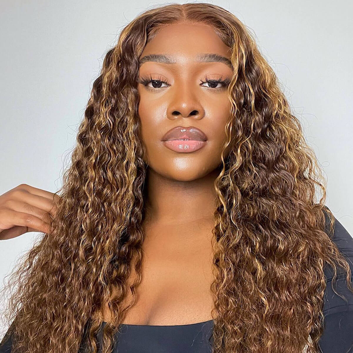 Highlight #4/27 Human Hair Deep Wave Wig - 5x5 13x6 Lace Wig, Glueless Ready-to-Wear