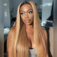 Premium 10A 210% Density Ombre Honey Blonde 6x5 Glueless 13x6 Lace Front Human Hair Wigs