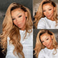 Premium 10A 210% Density Ombre Honey Blonde 6x5 Glueless 13x6 Lace Front Human Hair Wigs