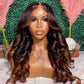 Premium 10A 210% Density Ombre Ginger Brown Colored 13x6 Lace Front Wig 6x5 Glueless Ready To Wear Human Hair Wigs
