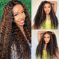 Premium 10A 210% Density Highlight Brown 6x5 Glueless 13x6 Lace Front Human Hair Wigs