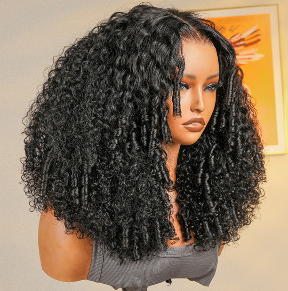 Big Retro Curly Wigs Double Drawn Weft Made 250% Density Human Hair Wigs