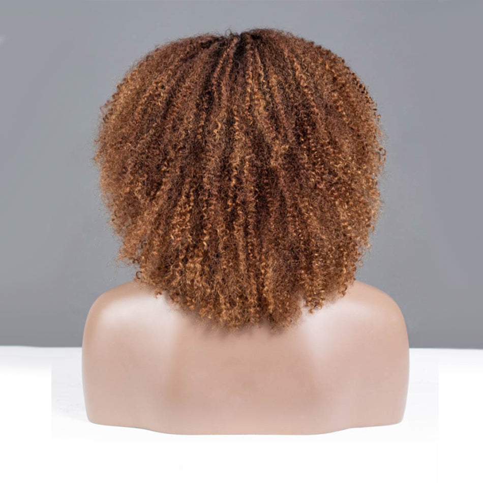Milk Chocalate Ombre Short Coily Glueless Wig