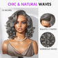 Premium Boss Vibe Salt & Pepper Colored Layered Cut 100% Human Hair Bob Wig Wear Go Glueless Lace Wigs For Lady