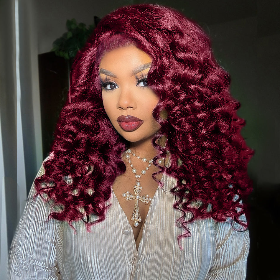 Wand Curl Lace Front Human Hair Wigs Glueless Wigs