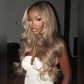 10A Raw 250% Density Professional Toned Ombre P10/613 Ash Blonde HD Transparent 13x6 Lace Front Human Hair Wig Body Wave