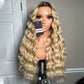 10A 250% Density Ombre Blonde Loose Deep Human Hair Wigs