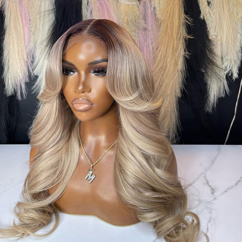 10A 250% Density Ombre P10/613 13x6 Lace Front Human Hair Wig Body Wave