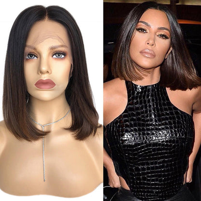 Ombre Brown Colored Montahna Bob 6x5 Wear And Go Glueless Lace Wig