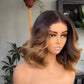 Classical T2/P4/30# Ombre Brown Colored Glueless Lace Wig Ready To Wear-015