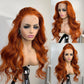 Super Deal !  350# Orange Ginger Colored 13x6 Lace Front Human Hair Wigs