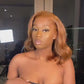 Hairstyle Works Elegant Short 180% Density Light Honey Brown Colored 13x6 Lace Front Human Hair Wigs