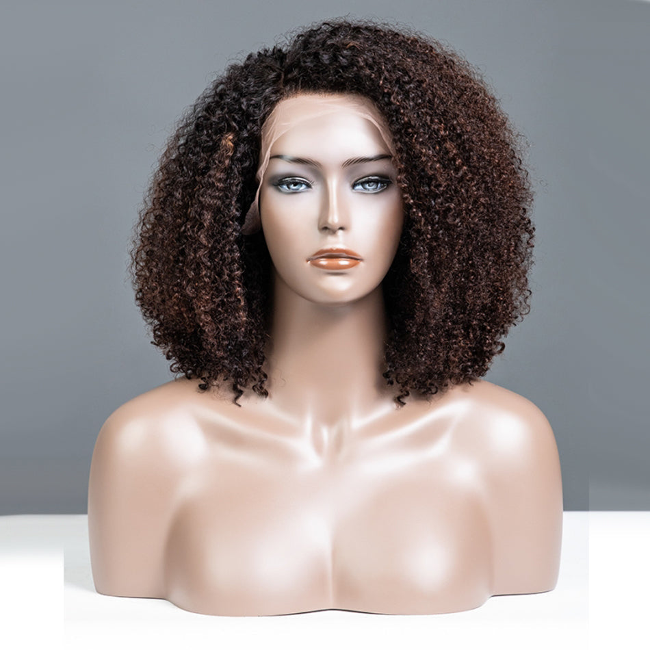 Low-key Highlight Brown Colored Glueless Lace Wigs Ready To Wear