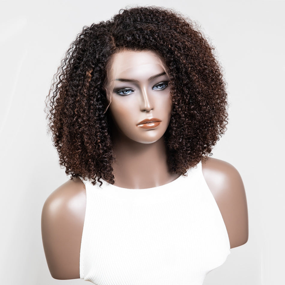 Low-key Highlight Brown Colored Glueless Lace Wigs Ready To Wear