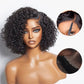 Classic Short Curly Glueless Lace Human Hair Wigs Wear Go