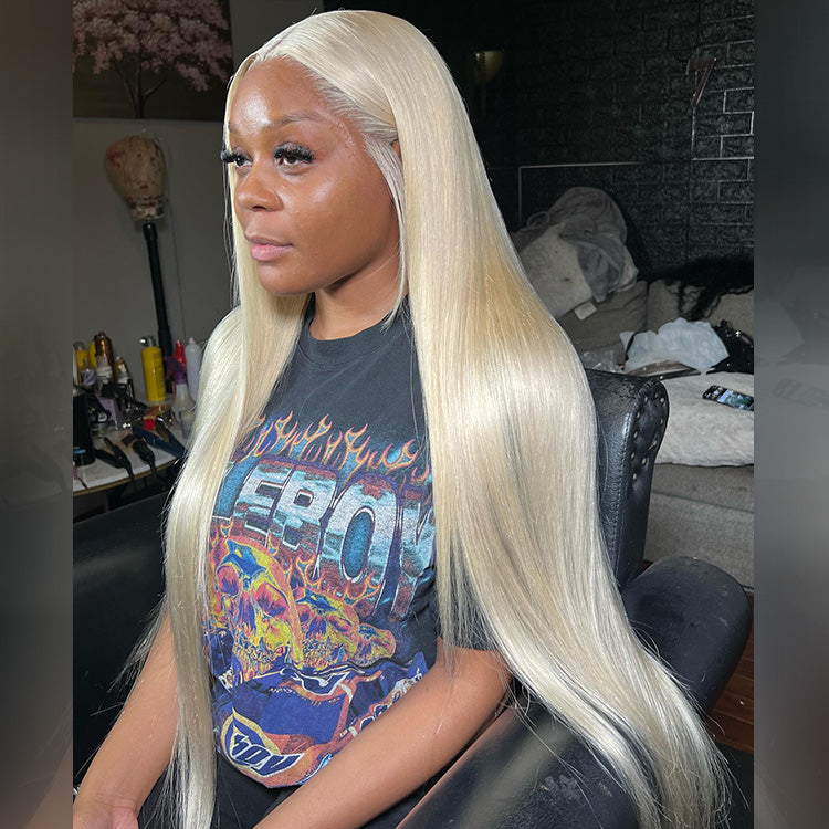 10A 250% Density Light Blonde Colored 13x6 Lace Human Hair Wigs