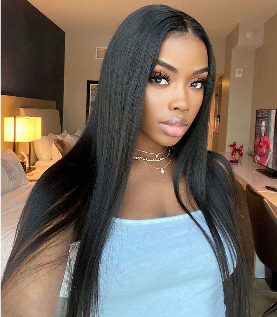 Transparent 13x6 Lace Front 5x5 Glueless Lace Closure Wig Ready To Wear Human Hair Wigs Brazilian Straight Hair