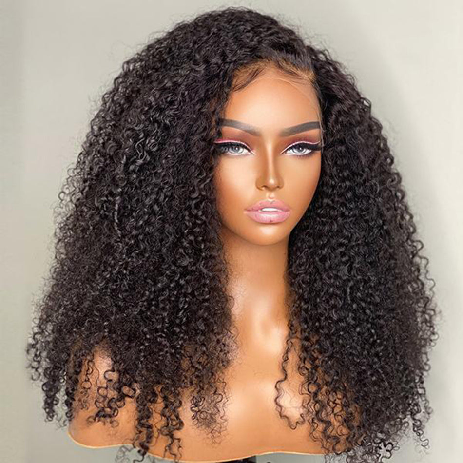 Premium 10A Transparent 13x6 Lace Front 6x5 Glueless Afro Kinky Curly Human Hair Wigs