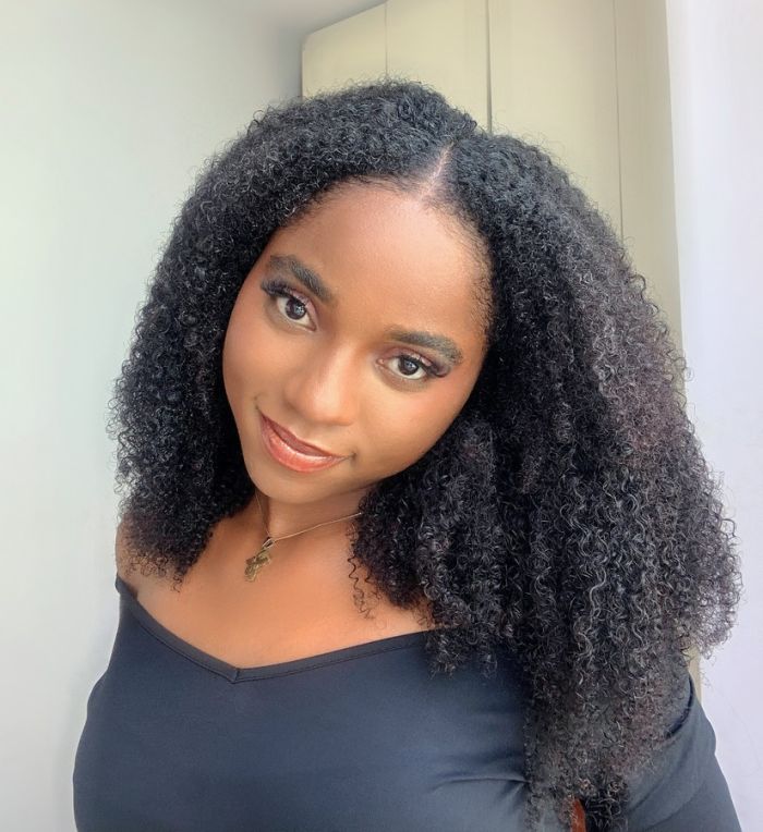 Kinky Curly Seamless V-Part Wig