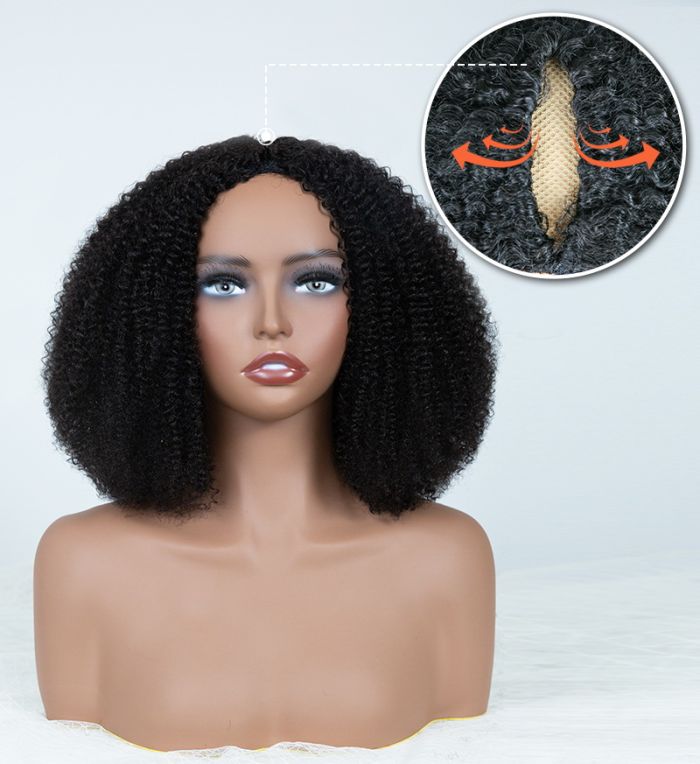 Kinky Curly Seamless V-Part Wig