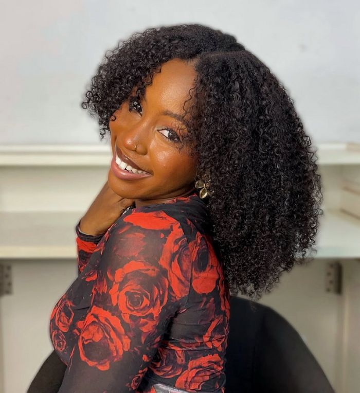 Natural Curly Seamless V-Part Wig Can Be Weared No Leave Out, No Crochet