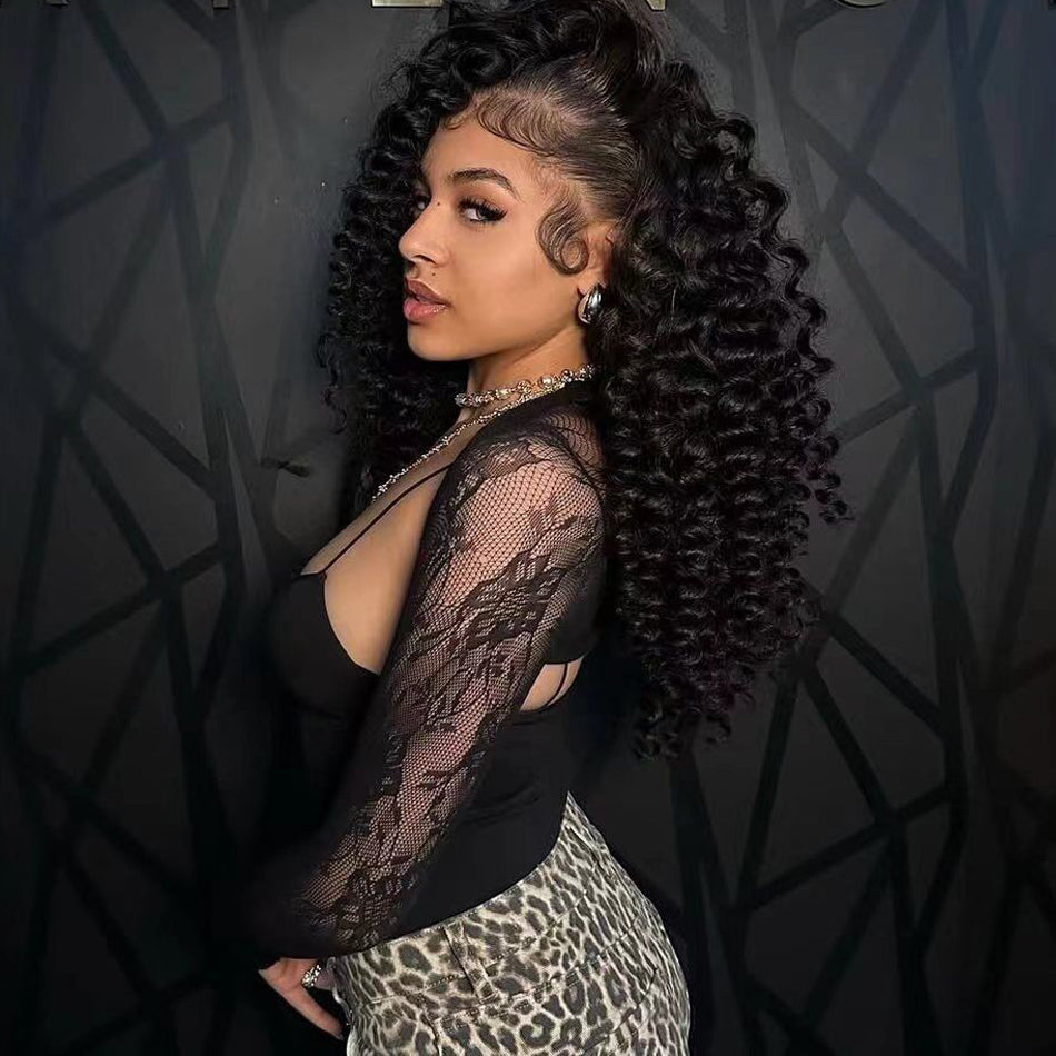 Wand Curl Lace Front Human Hair Wigs Glueless Wigs